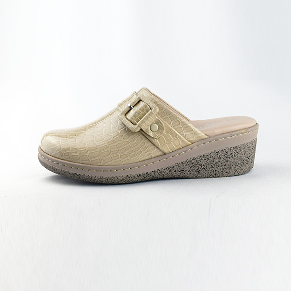 Sabot pour femme compense 080 beige verni ..... sabots femme Maroc